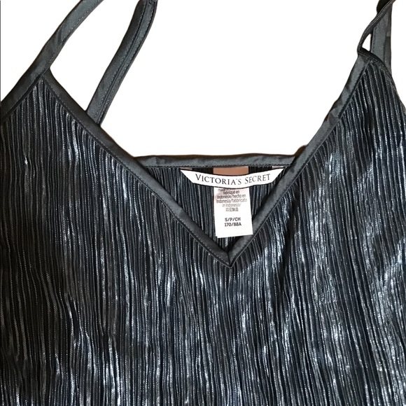 Victoria’s Secret Pj set short + Thank metallic silk gray. - Picture 7 of 7